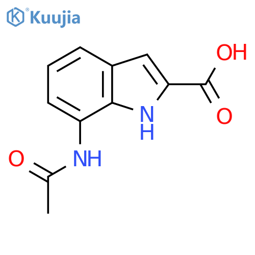 7-Acetamido-1H-indole-2-carboxylic acid structure