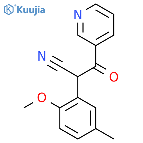 2-(2-Methoxy-5-methylphenyl)-3-oxo-3-(pyridin-3-yl)propanenitrile structure
