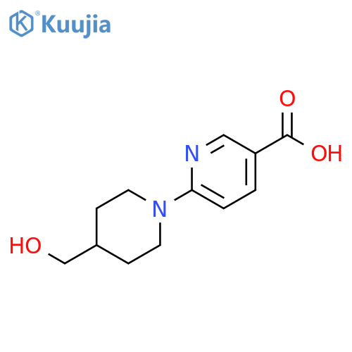 6-(4-(hydroxymethyl)piperidin-1-yl)nicotinic acid structure