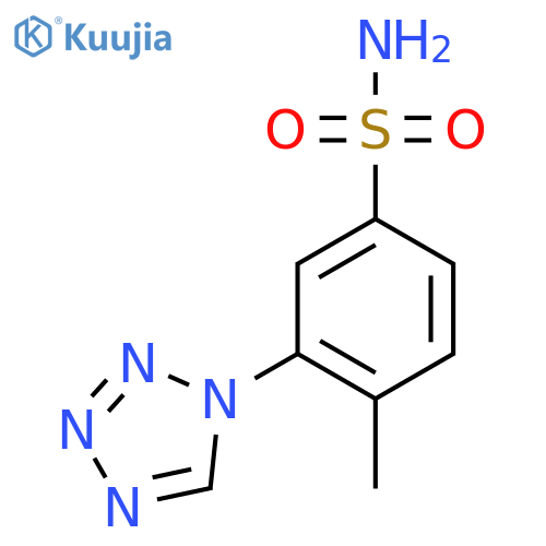 4-methyl-3-(1H-1,2,3,4-tetrazol-1-yl)benzene-1-sulfonamide structure