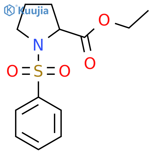 Ethyl 1-(phenylsulfonyl)prolinate structure
