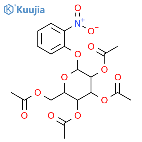 [3,4,5-tris(acetyloxy)-6-(2-nitrophenoxy)oxan-2-yl]methyl acetate structure