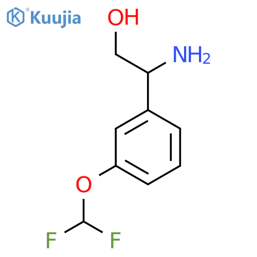 2-amino-2-3-(difluoromethoxy)phenylethan-1-ol structure