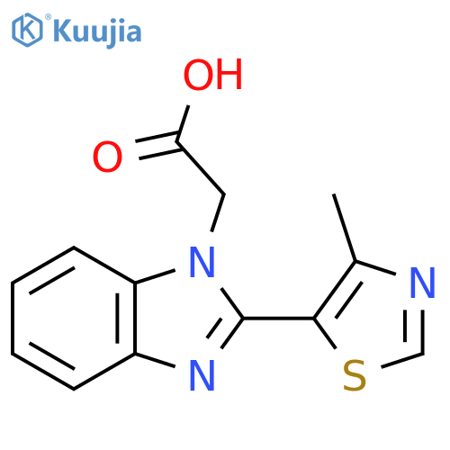 2-2-(4-Methyl-1,3-thiazol-5-yl)-1H-1,3-benzodiazol-1-ylacetic Acid structure
