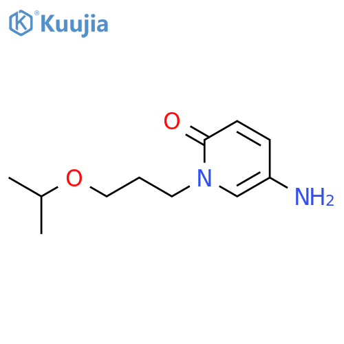 5-amino-1-3-(propan-2-yloxy)propyl-1,2-dihydropyridin-2-one structure