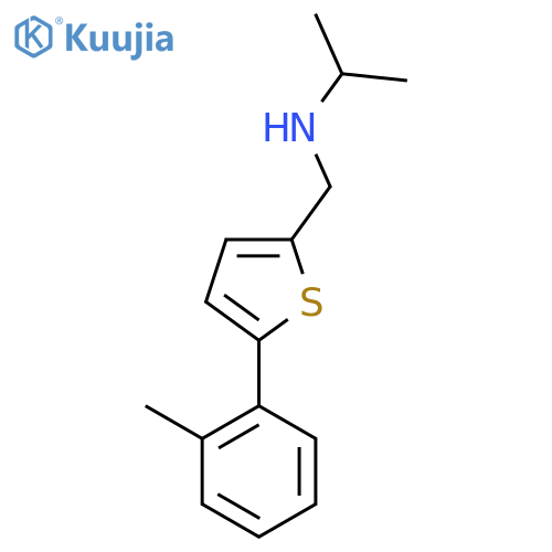 {5-(2-methylphenyl)thiophen-2-ylmethyl}(propan-2-yl)amine structure