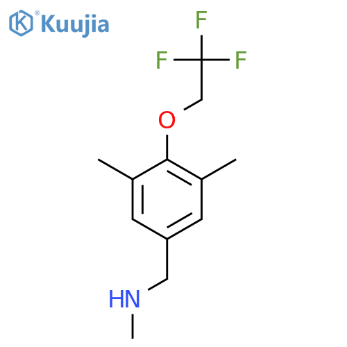 {[3,5-Dimethyl-4-(2,2,2-trifluoroethoxy)phenyl]methyl}(methyl)amine structure