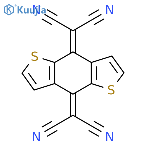 2-[4-(Dicyanomethylidene)thieno[2,3-f][1]benzothiol-8-ylidene]propanedinitrile structure