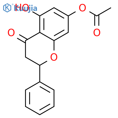 (S)-5-Hydroxy-4-oxo-2-phenylchroman-7-yl acetate structure