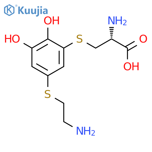 L-Cysteine, S-[5-[(2-aminoethyl)thio]-2,3-dihydroxyphenyl]- structure