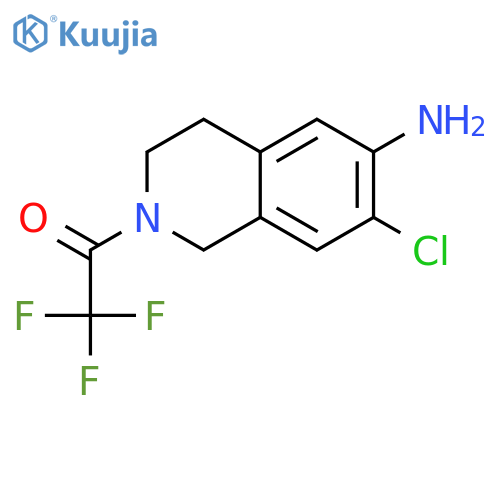 1-(6-amino-7-chloro-3,4-dihydroisoquinolin-2(1H)-yl)-2,2,2-trifluoroethanone structure