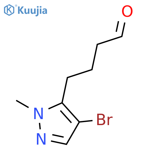 4-(4-bromo-1-methyl-1H-pyrazol-5-yl)butanal structure