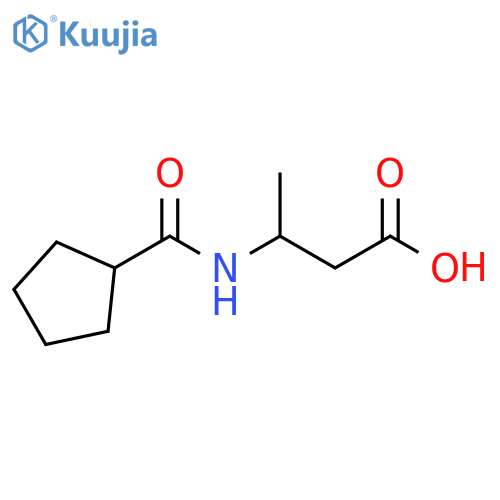 3-(cyclopentylformamido)butanoic acid structure