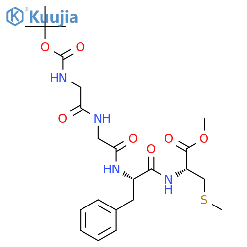L-Cysteine, N-[N-[N-[N-[(1,1-dimethylethoxy)carbonyl]glycyl]glycyl]-L-phenylalanyl]-S- methyl-, methyl ester structure
