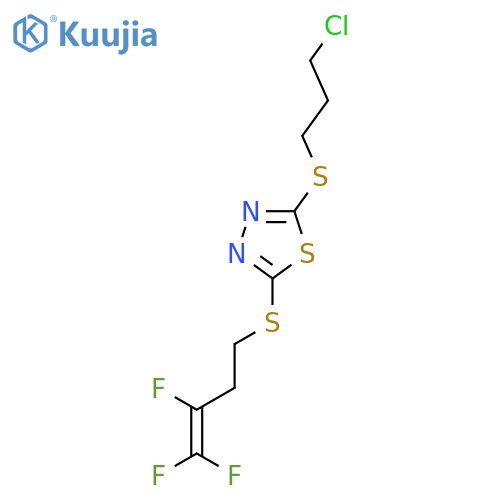 1,3,4-Thiadiazole, 2-[(3-chloropropyl)thio]-5-[(3,4,4-trifluoro-3-butenyl)thio]- structure