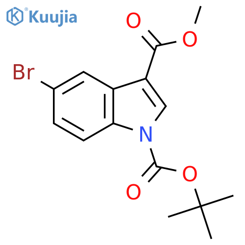 1-Tert-Butyl 3-methyl 5-bromo-1H-indole-1,3-dicarboxylate structure