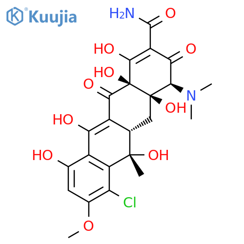 2-Naphthacenecarboxamide,7-chloro-4-(dimethylamino)-1,4,4a,5,5a,6,11,12a-octahydro-3,4a,6,10,12,12a-hexahydroxy-8-methoxy-6-methyl-1,11-dioxo-,(4R,4aR,5aS,6S,12aR)- structure