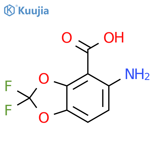 5-amino-2,2-difluoro-1,3-dioxaindane-4-carboxylic acid structure