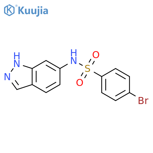 4-bromo-N-(1H-indazol-6-yl)benzene-1-sulfonamide structure