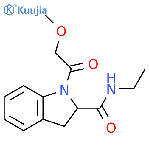 N-ethyl-1-(2-methoxyacetyl)-2,3-dihydro-1H-indole-2-carboxamide structure
