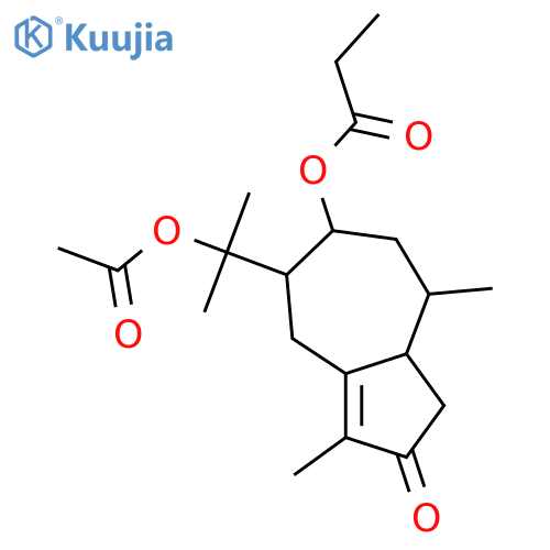 8,11-Dihydroxy-4-guaien-3-one; (1β,8β,10β)-form, 8-Propanoyl, 11-Ac structure