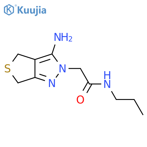 2-{3-amino-2H,4H,6H-thieno[3,4-c]pyrazol-2-yl}-N-propylacetamide structure