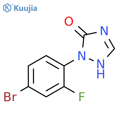 1-(4-bromo-2-fluorophenyl)-4,5-dihydro-1H-1,2,4-triazol-5-one structure