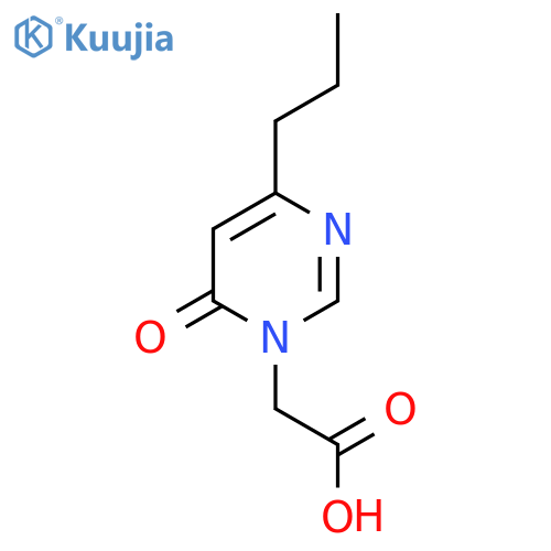 2-(6-oxo-4-propyl-1,6-dihydropyrimidin-1-yl)acetic acid structure