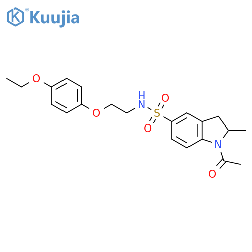 1-acetyl-N-2-(4-ethoxyphenoxy)ethyl-2-methyl-2,3-dihydro-1H-indole-5-sulfonamide structure