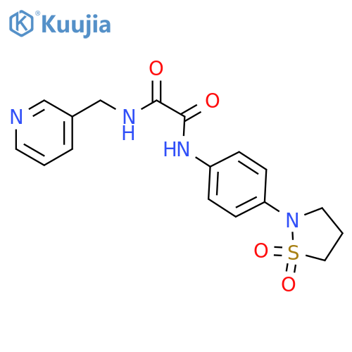 N-[4-(1,1-dioxo-1lambda6,2-thiazolidin-2-yl)phenyl]-N'-[(pyridin-3-yl)methyl]ethanediamide structure