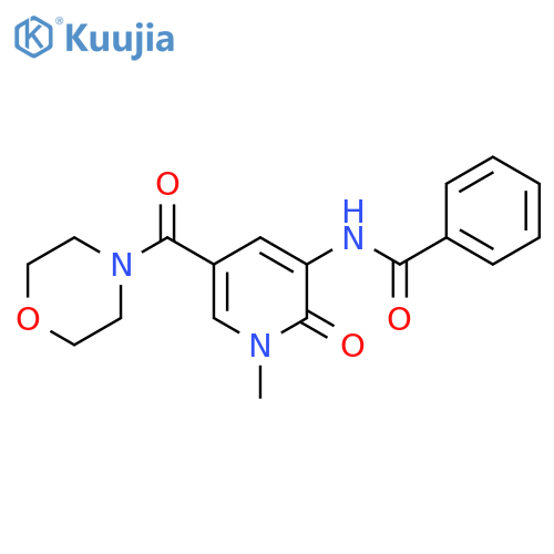 N-[1-methyl-5-(morpholine-4-carbonyl)-2-oxo-1,2-dihydropyridin-3-yl]benzamide structure