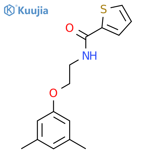 N-[2-(3,5-dimethylphenoxy)ethyl]thiophene-2-carboxamide structure