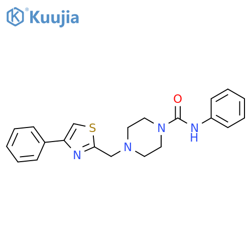 N-phenyl-4-(4-phenyl-1,3-thiazol-2-yl)methylpiperazine-1-carboxamide structure