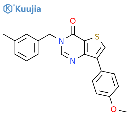 7-(4-methoxyphenyl)-3-[(3-methylphenyl)methyl]-3H,4H-thieno[3,2-d]pyrimidin-4-one structure