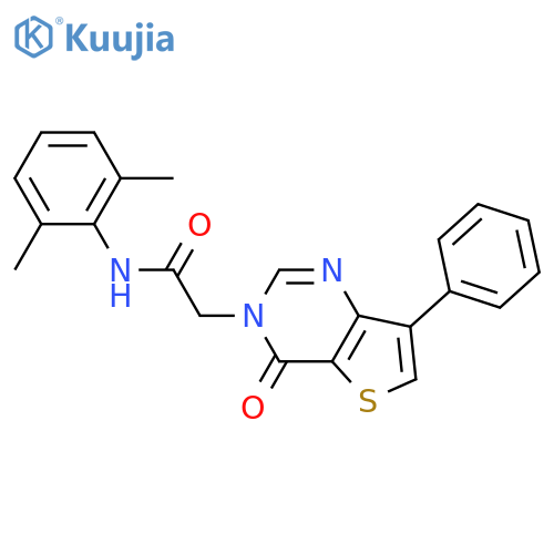 N-(2,6-dimethylphenyl)-2-{4-oxo-7-phenyl-3H,4H-thieno[3,2-d]pyrimidin-3-yl}acetamide structure