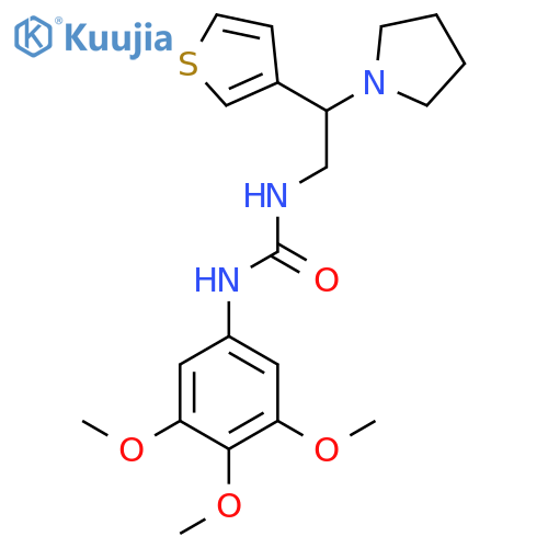 3-[2-(pyrrolidin-1-yl)-2-(thiophen-3-yl)ethyl]-1-(3,4,5-trimethoxyphenyl)urea structure