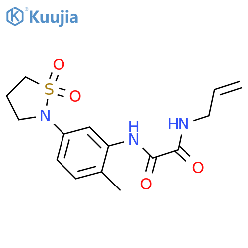N'-[5-(1,1-dioxo-1lambda6,2-thiazolidin-2-yl)-2-methylphenyl]-N-(prop-2-en-1-yl)ethanediamide structure