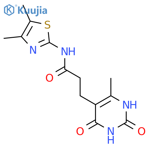 N-(4,5-dimethyl-1,3-thiazol-2-yl)-3-(6-methyl-2,4-dioxo-1,2,3,4-tetrahydropyrimidin-5-yl)propanamide structure