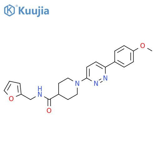 N-(furan-2-yl)methyl-1-6-(4-methoxyphenyl)pyridazin-3-ylpiperidine-4-carboxamide structure