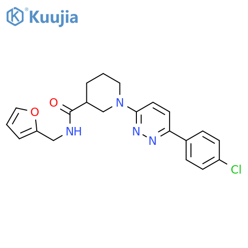 1-6-(4-chlorophenyl)pyridazin-3-yl-N-(furan-2-yl)methylpiperidine-3-carboxamide structure