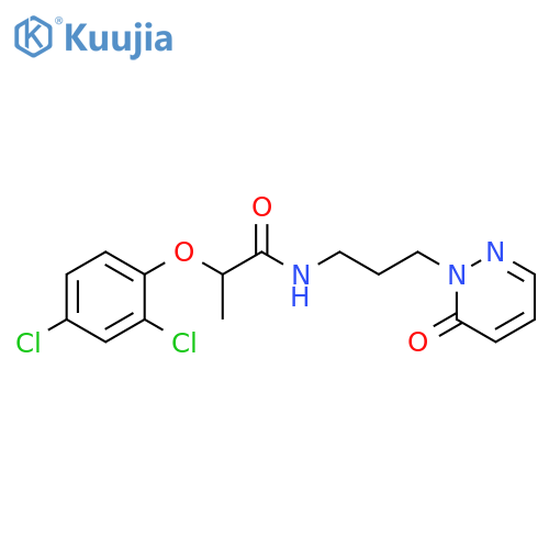 2-(2,4-dichlorophenoxy)-N-3-(6-oxo-1,6-dihydropyridazin-1-yl)propylpropanamide structure