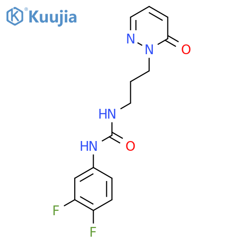 1-(3,4-difluorophenyl)-3-3-(6-oxo-1,6-dihydropyridazin-1-yl)propylurea structure