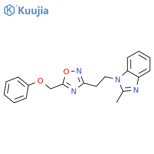 2-methyl-1-{2-[5-(phenoxymethyl)-1,2,4-oxadiazol-3-yl]ethyl}-1H-1,3-benzodiazole structure