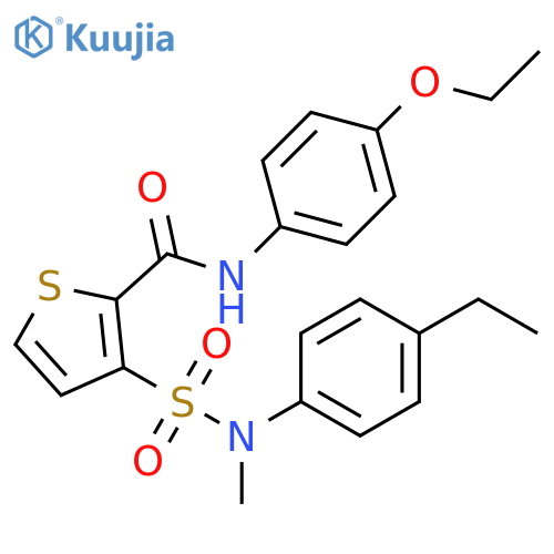 N-(4-ethoxyphenyl)-3-[(4-ethylphenyl)(methyl)sulfamoyl]thiophene-2-carboxamide structure
