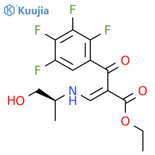 2,3,4,5-Tetrafluoro-α-(1S)-2-hydroxy-1-methylethylaminomethylene-β-oxo-benzenepropanoic Acid Ethyl Ester structure