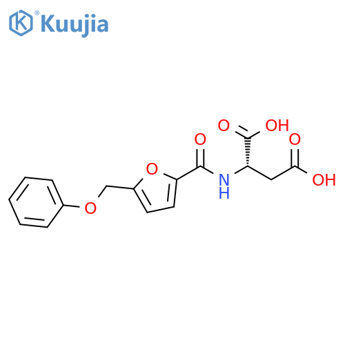 L-Aspartic acid, N-[[5-(phenoxymethyl)-2-furanyl]carbonyl]- structure