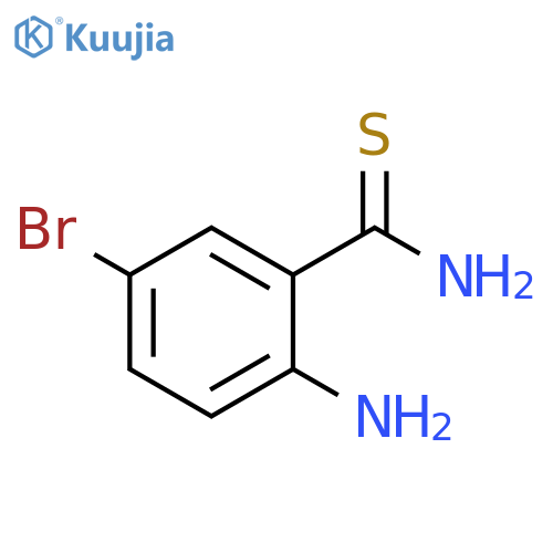 2-amino-5-bromobenzene-1-carbothioamide structure