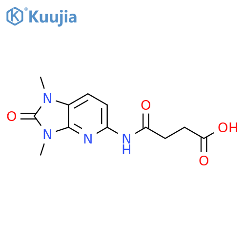 3-({1,3-Dimethyl-2-oxo-1H,2H,3H-imidazo4,5-bpyridin-5-yl}carbamoyl)propanoic Acid structure
