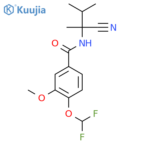 N-(1-cyano-1,2-dimethylpropyl)-4-(difluoromethoxy)-3-methoxybenzamide structure