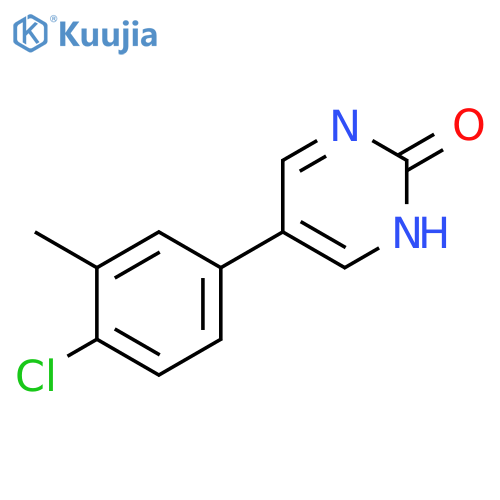 5-(4-chloro-3-methylphenyl)-1H-pyrimidin-2-one structure